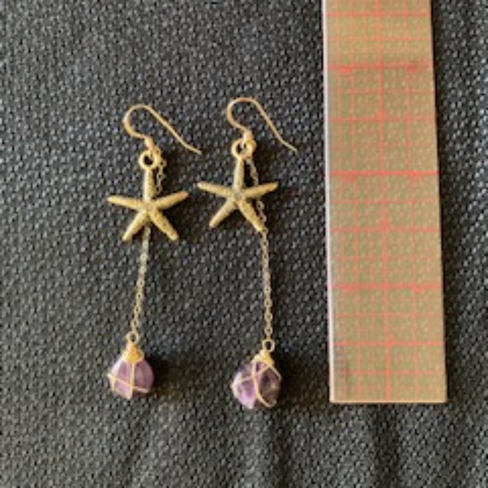 amethyst by the sea drop earring